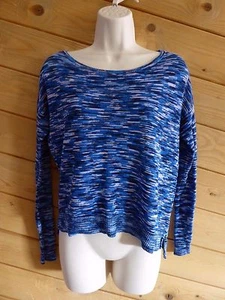 C&C California S blau gestreift Langarm U-Boot Ausschnitt dehnbar Strick Pullover Oberteil - Bild 1 von 9