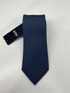 Hugo by Hugo Boss Polyester Silk Tie Blue Polka Dot Pattern Skinny 7.5 cm Width - Bild 1 von 11