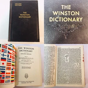 The Winston College Dictionary College Edition 1943 Collier Illustrated & Atlas - Imagen 1 de 11