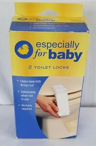 Especially For Baby 2 Toilet Locks Keeps Kids & Toys Out - Picture 1 of 2