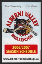 2006-07 Alberni Valley Bulldogs BCHL Hockey Schedule !!! Safeway