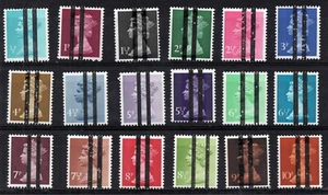 Auswahl x 18 Maschinenübungsstempel mit 2 vertikalen Balken. postfrisch. PORTOFREI! - Bild 1 von 1