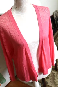 APT. Cárdigan/Suéter 9 Tejido Abierto Para Mujer Talla L Rosa Rosado Mangas 3.4 - Imagen 1 de 9