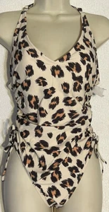 TRAJE DE BAÑO DE UNA PIEZA KONA SOL ANIMAL PRINT TALLA MEDIANA GUEPARDO LEOPARDO NUEVO SIN ETIQUETAS - Imagen 1 de 3