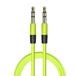 AUX Kabel 3,5mm Klinke Audiokabel Stecker auf Stecker 3,5mm für Autoradio Leitung - Grün - Bild 1 von 7