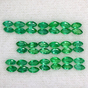 Natural Green Emerald Gems Lot 40 pcs Marquise Cut 4.64 cts From Zambia Mined