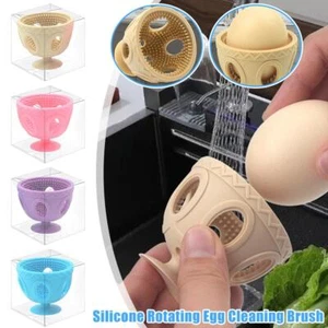 Silicone Egg Brush Rotating Egg Cleaner Egg Cleaner Egg Cleaners Cleaning V8K9 - Picture 1 of 21