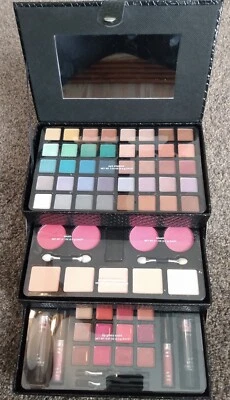 Portable Makeup Storage Box with mirror and loads of unused make up - Image 1 of 4