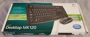 Logitech MK120 (920-002565) Wired Keyboard and Mouse Combo - New Damaged Box - Picture 1 of 5