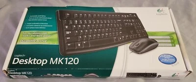 Logitech MK120 (920-002565) Wired Keyboard and Mouse Combo - New Damaged Box - Image 1 of 4