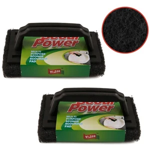 2 PIEZAS esponja de fregado de potencia de alta resistencia con mango para cocina baño, etc. - Imagen 1 de 5