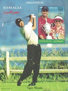 TIGER WOODS GOLF CHAMPION 2000 MNH STAMP SHEETLET - Bild 1 von 1