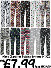 MENS CHARACTER PYJAMA BOTTOMS EX UK STORE PJ LOUNGE PANTS M-XXL 15 DESIGNS NEW