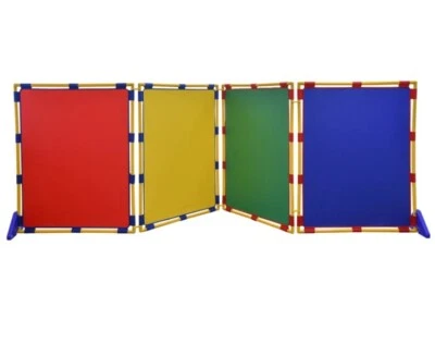 Divisor de habitación de panel de juego de pantalla grande de fábrica para niños - Juego de 4 - Arco iris nuevo Foto 1 de 4