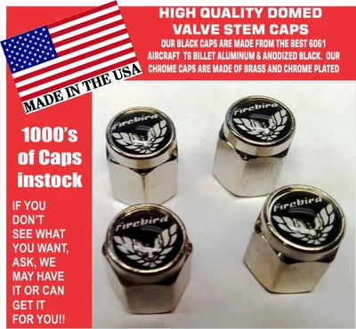 Tampa de haste de válvula cromada Pontiac Firebird Trans Am TransAm branca/preta - O melhor - Imagem 1 de 3