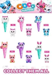 Zuru Coco Surprise Cones Classic Plushies With mini Surprise Baby -Pick & Choose - Picture 1 of 7