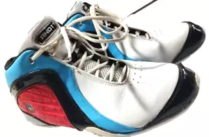 AND1 Men Basketball Shoes High-Top Sneakers Sz 9.5 Custom Painted Red White Blue - Picture 1 of 11