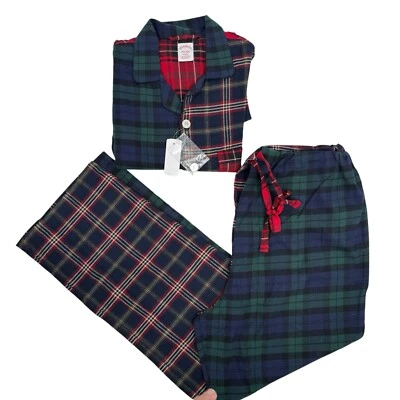 Conjunto de pijama Brooks Brothers para hombre talla grande franela ligera a cuadros mixta nuevo con etiquetas Foto 1 de 4