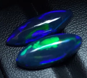 Electric blue opal gemstones - loose natural welo Opal cabochon 6.65 CTS - Picture 1 of 14