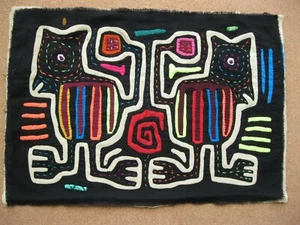 Kuna Native Hand-Stitch Panama Mola E1011L Which Way, Buddy - Picture 1 of 3