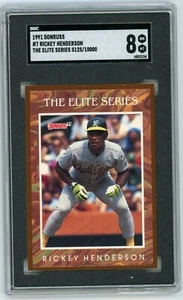 1991 Donruss Rickey Henderson Elite Series #7 #/10000 SGC 8 Nm-Mt - Picture 1 of 1
