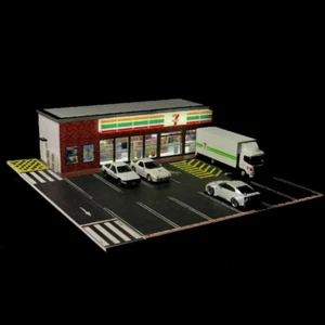 2023 G-FANS Diorama 1:64 Shopping Store LED Lighting Vehicle Parking Lot Display - Picture 1 of 7