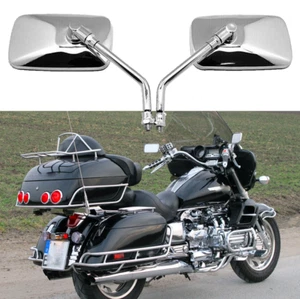 M10 Chrome Motorcycle Rear View Mirror For Honda Valkyrie 1500 Interstate 1800 - Foto 1 di 8