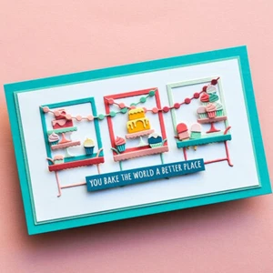 Colorful ribbon celebration Metal Cutting Dies Scrapbooking Mould DIY Card Craft - Picture 1 of 6