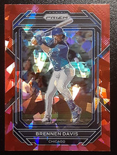 2023 Panini Prizm Baseball Red Ice Prizm #54 Brennen Davis | Chicago Cubs