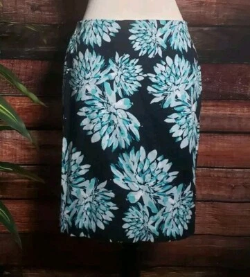 Ann Taylor Skirt Petite Size 10 10P Floral Print Knee Length Zip Womens - Image 1 of 4
