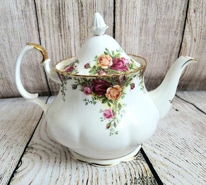 Tetera vintage Royal Albert Old Country Roses, porcelana de hueso - ENVÍO GRATUITO - Imagen 1 de 14