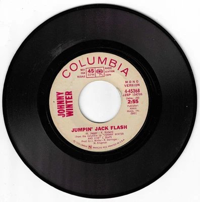 60'S ROCK 45 RPM - JOHNNY WINTER - COLUMBIA RECORDS " JUMPIN' JACK FLASH" Foto 1 de 2