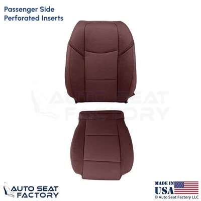 2013-2019 Fits Cadillac ATS Leatherette Front Passenger Side Covers Morello Red - Image 1 of 4