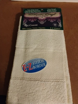Charles Craft Cross Stitch Towel 14 Count Aida - 100% Cotton Color Ecru - Image 1 of 4
