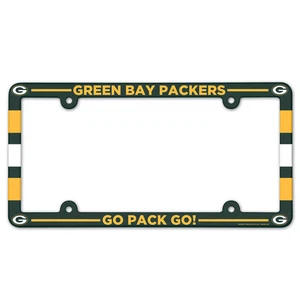 Green Bay Packers Full Color License Plate Frame – Durable Plastic – NFL Tag Hol - Picture 1 of 1