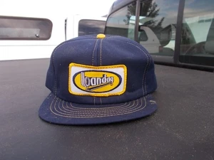 Vintage Blue Denim Look Bandage Tire Patch Logo Snapback Trucker Cap - Picture 1 of 7