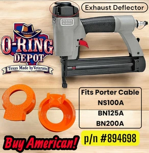 1 Porter Cable BN125A & BN200A Brad Nailer Exhaust Deflector 894698 Silver Ring - Picture 1 of 11