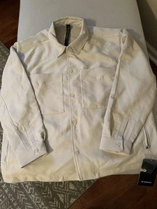 Lululemon Sueded Camp Collar Overshirt Jacket Sz XXL MSRP $168 Beige NWT - Picture 1 of 11
