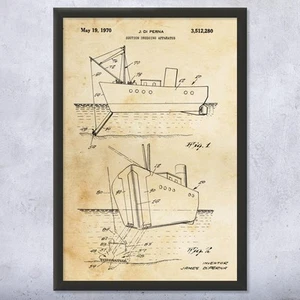 Suction Dredging Patent Wall Art Poster, Canvas or Framed Dredging Blueprint - Picture 1 of 15