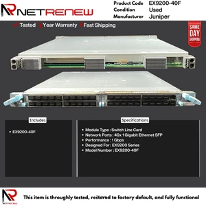 Juniper EX9200-40F 40-Port SFP+ Line Card - Picture 1 of 1