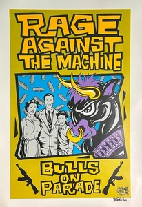 Rare, Vintage Rage Against the Machine Poster - Alan Forbes signed 1996 - Otto - Picture 1 of 5