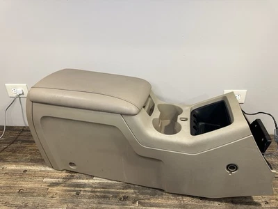 2003 2004 2005 2006 Ford Expedition Tan OEM CENTER CONSOLE Cup Holder Armrest Foto 1 de 4