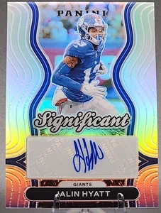 2024 Panini Prizm Jalin Hyatt Auto Significant Signatures Silver Prizm NY Giants - Picture 1 of 2