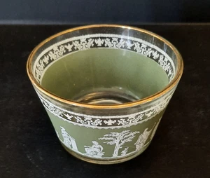 VINTAGE WEDGWOOD HELLENIC SHERBET SET 4 GLASS GREEN JEANETTE JASPERWARE NEW - Picture 1 of 6