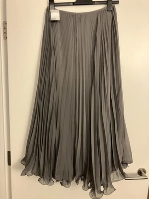 Grey Pleated Skirt H&M, NWT, Size S, Generous Fit - Image 1 of 3