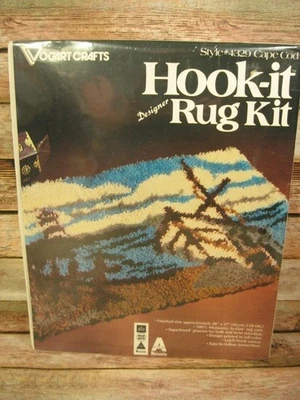 Винтажный набор ковров Vogart Crafts Hook-It No4329 Cape Cod 20x27 дюймов НОВЫЙ США маяк - Изображение 1 из 4