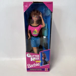 Barbie Mattel #10968 GLITTER HAIR 1993 - Bambola vintage nuova con scatola con gel - Foto 1 di 11