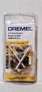 Auténticos cepillos de latón OEM marca Dremel #535-02, 3/4", paquete de 2 NUEVOS 3 disponibles - Imagen 1 de 3