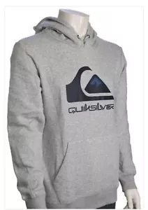 Quicksilver Grey Big Logo Pullover Hoodie Mens Size Medium - Picture 1 of 7