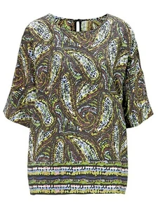 'Cellbes' Smart Paisley Print 3/4 Sleeve Top/Tunic - Plus Size - Picture 1 of 6